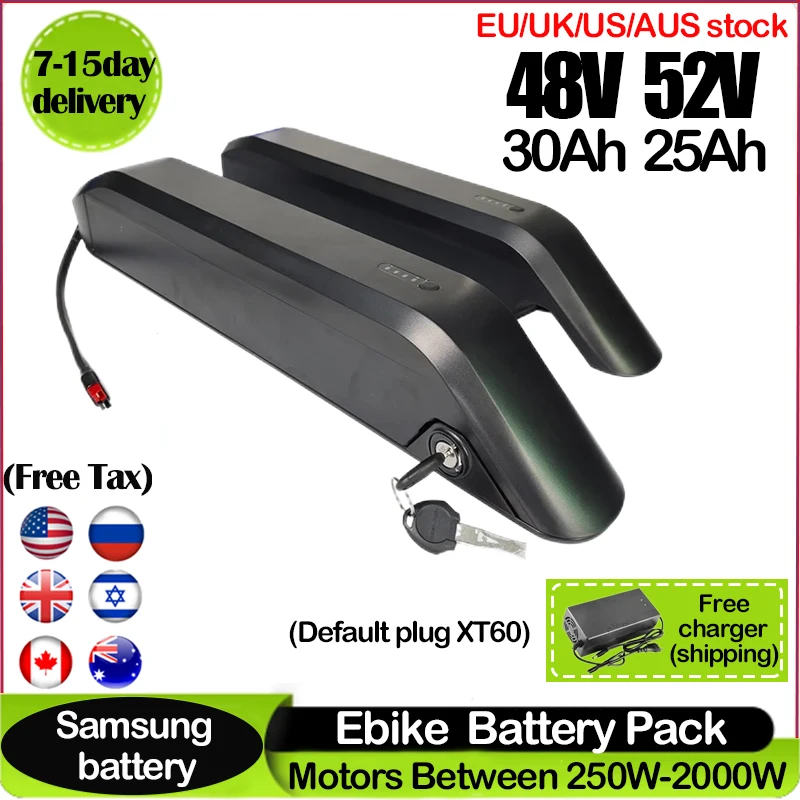 Ebike Battery 48V 20Ah Hailong - 오리지널 18650 전기자전거 배터리 48V 52V