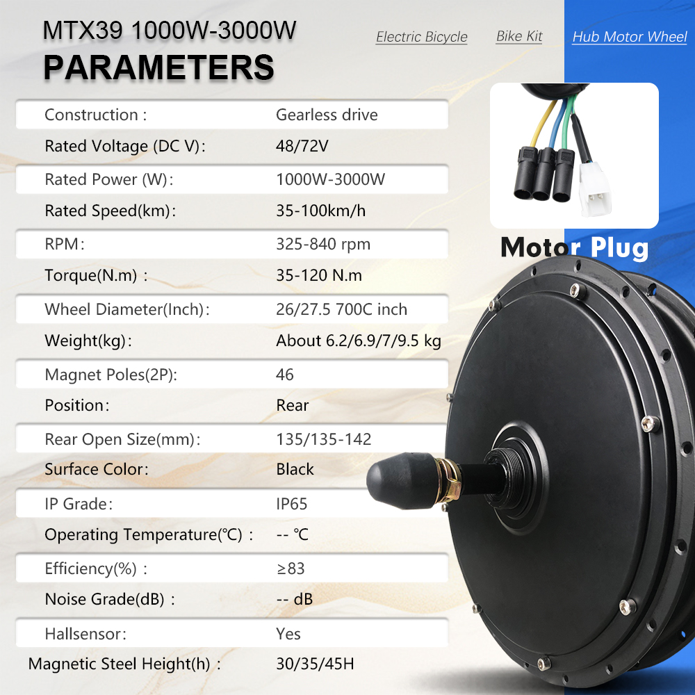 MTX 림 전기 자전거 개조 키트 48/72V 1000 - Ebike Conversion Kit 72V 3000W 리뷰 및 가격
