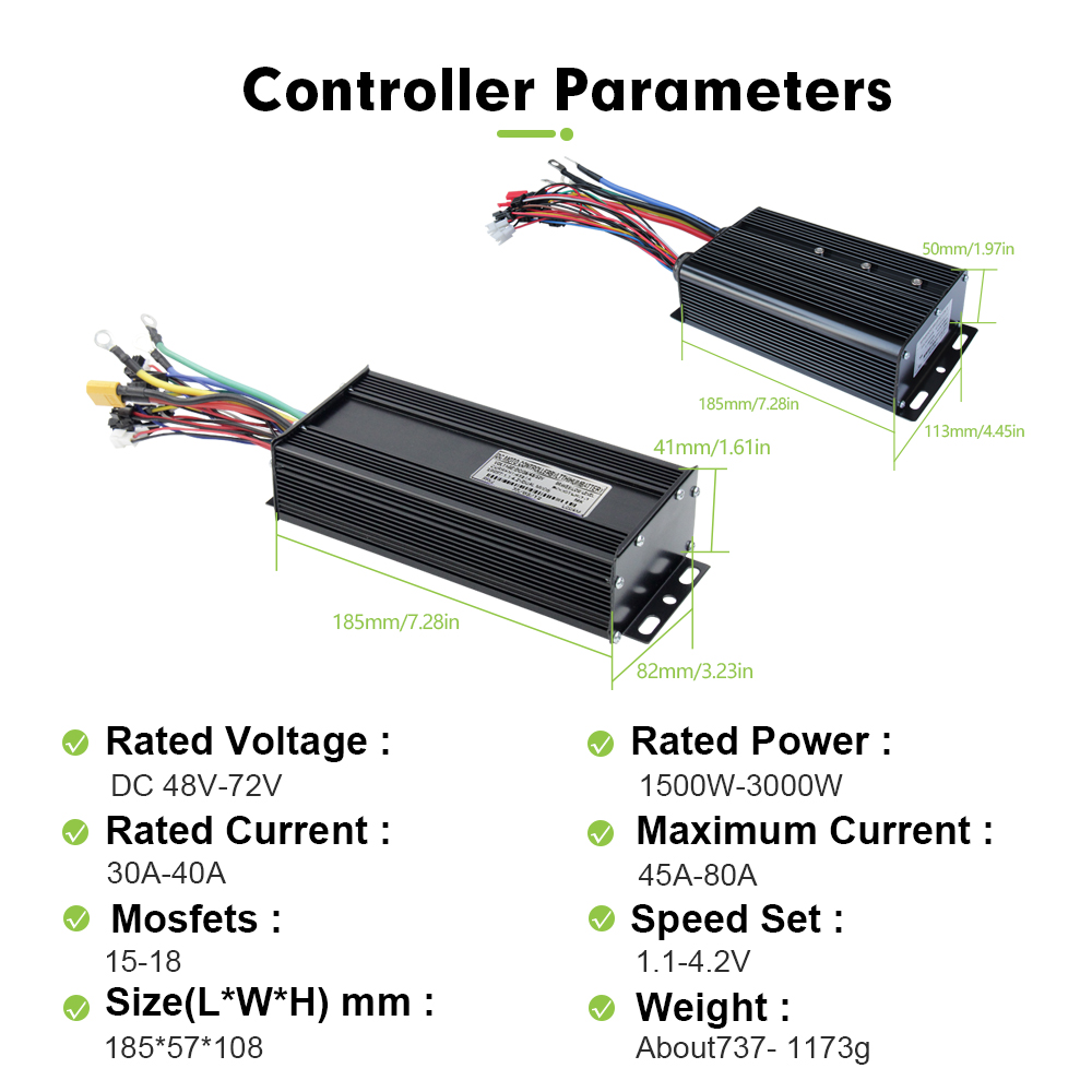 전기 자전거 3모드 48V 52V 60V 72V 45- - Sine Wave Controller 48V 72V 80A 리뷰 및 가격