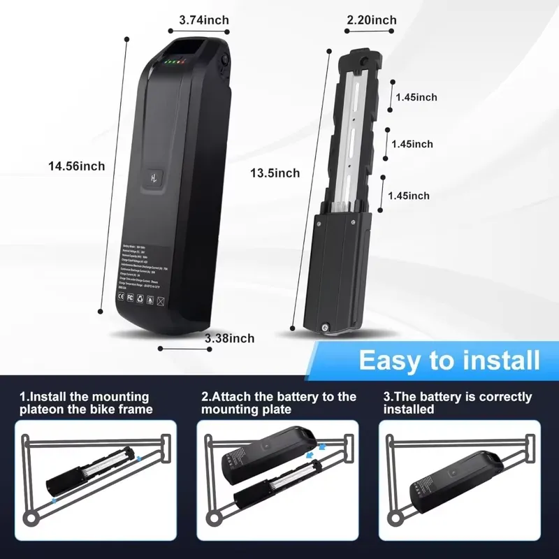 하이롱 전기자전거 배터리 36V 48V 10/20Ah  - Ebike Battery 48V 20Ah Hailong 리뷰 및 가격