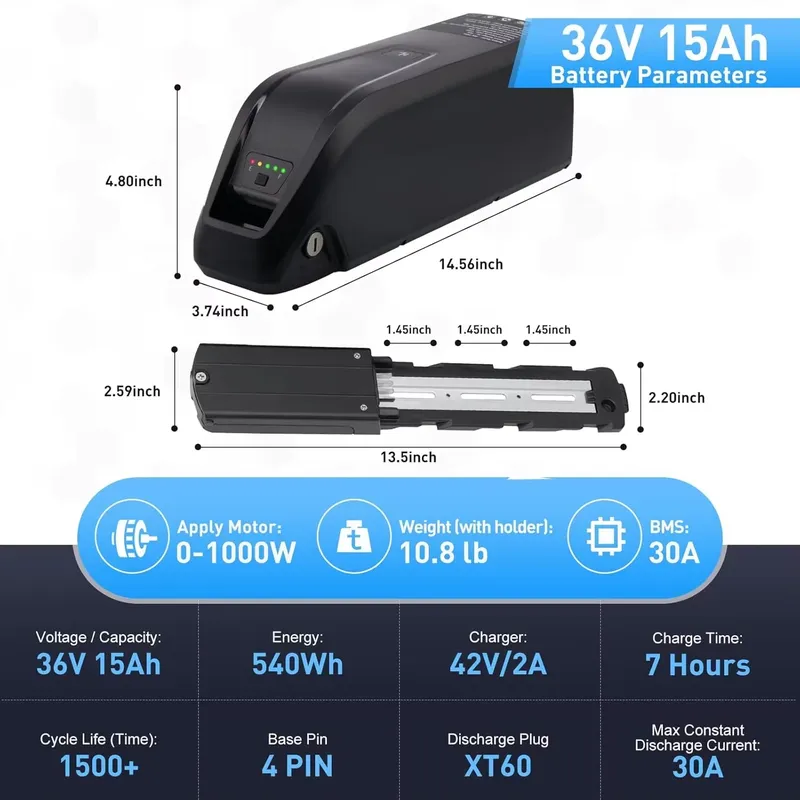 하이롱 전기자전거 배터리 36V 48V 10/20Ah  - Ebike Battery 48V 20Ah Hailong 리뷰 및 가격
