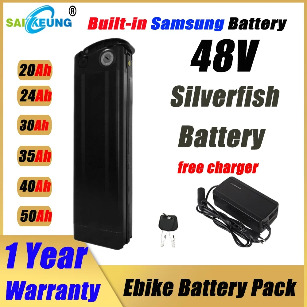 전기 자전거 SilverFish 충전기 포함 리튬 배터 - Ebike Battery 48V 20Ah Hailong 리뷰 및 가격